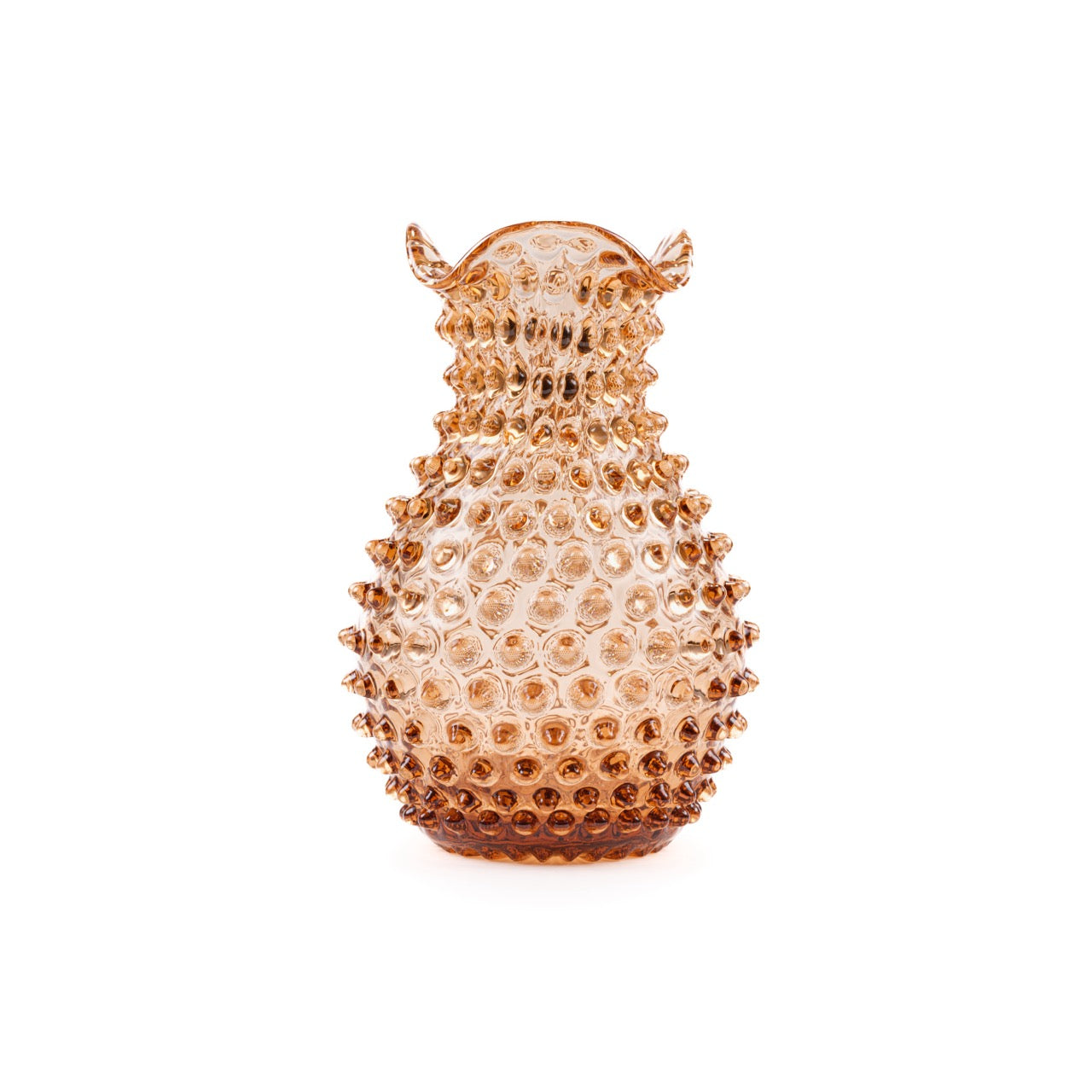 Blonde Hobnail Vase - Luxury Glassware by Cozie