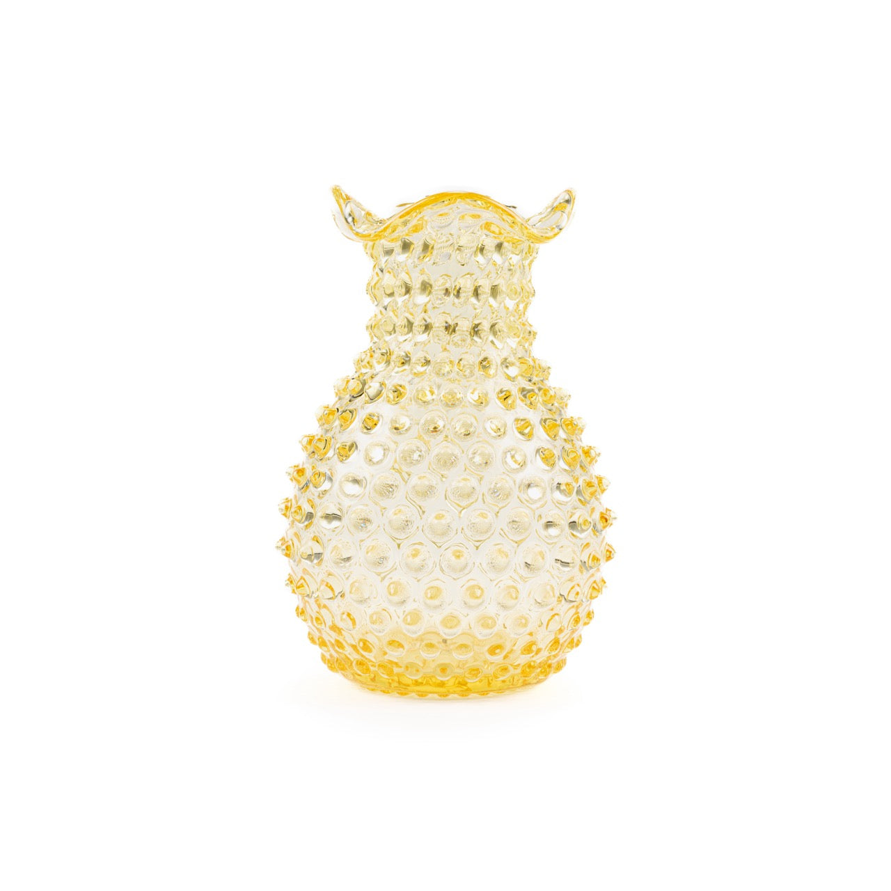 Blonde Hobnail Vase - Luxury Glassware by Cozie