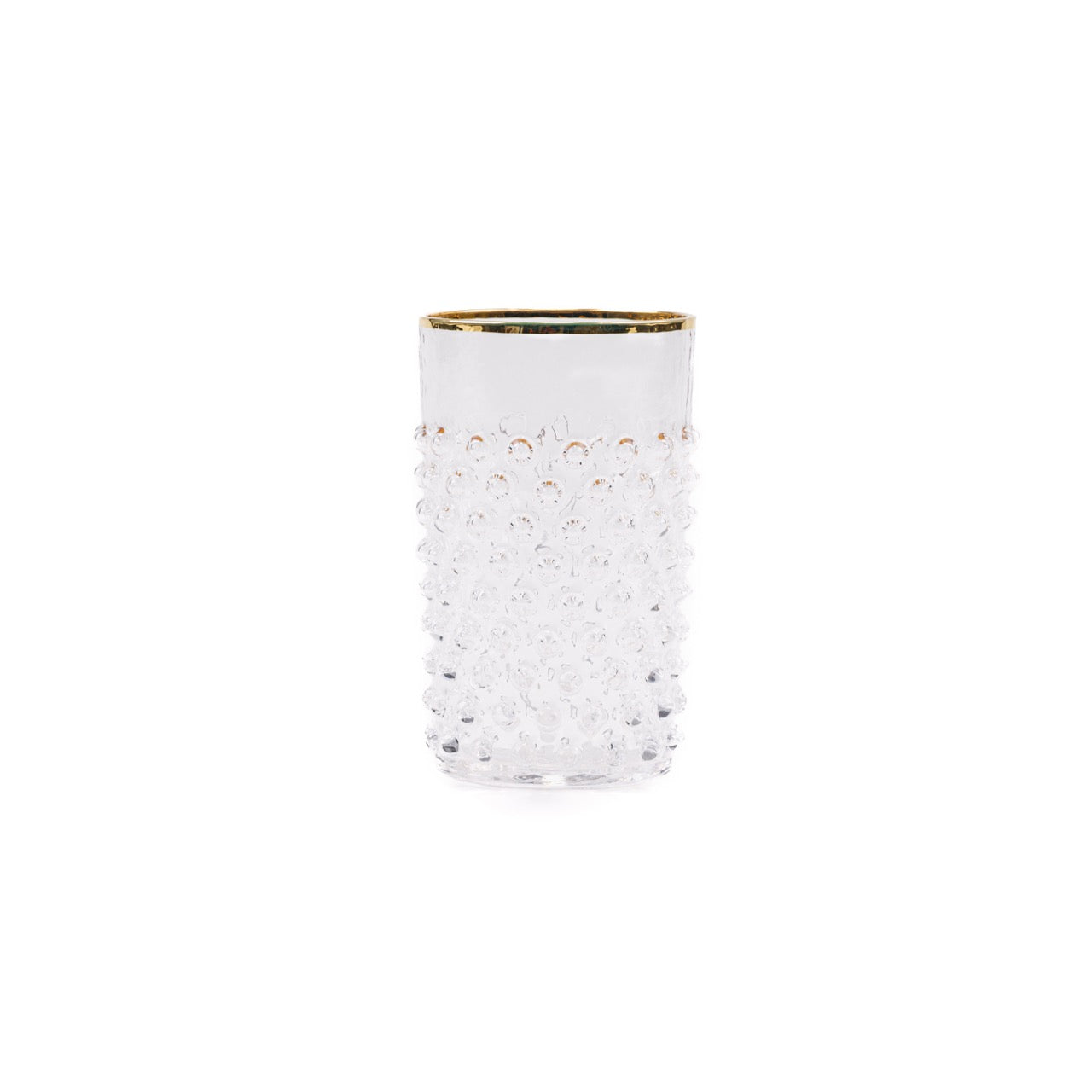 Gold Hobnail Glass - Luxury Glassware by Cozie