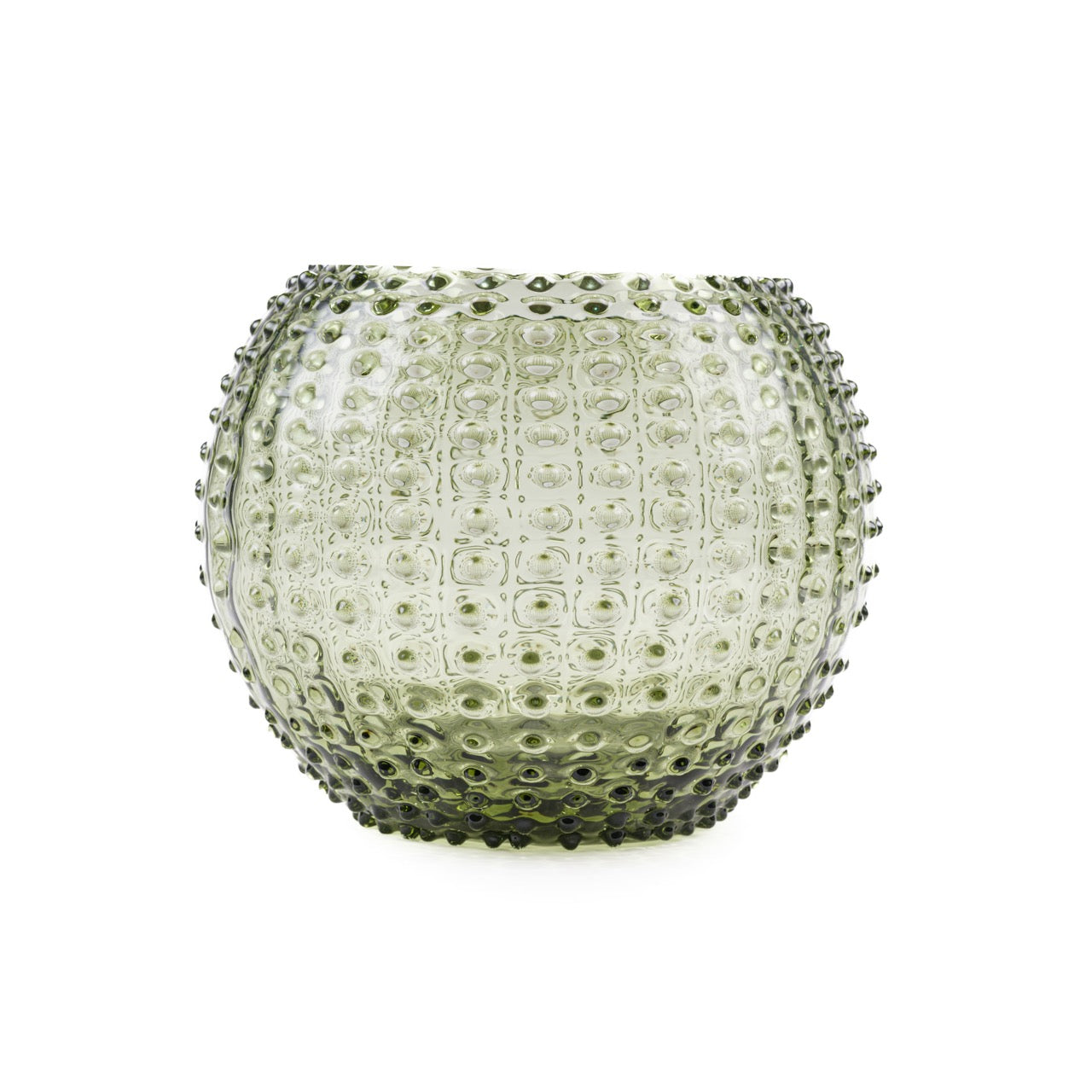 Hobnail 24 Globe Vase - Luxury Glassware by Cozie