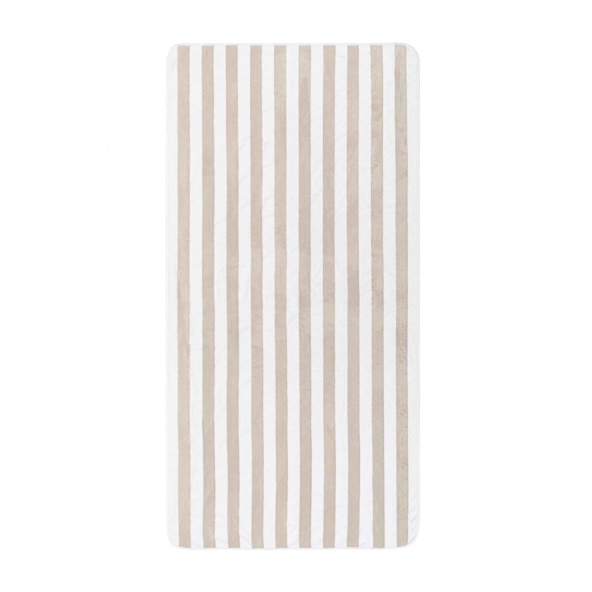 Aveiro Beach towel in striped Giza cotton, sun and chlorine resistant, pre-washed and pre-shrunk, with rounded corners and bias binding