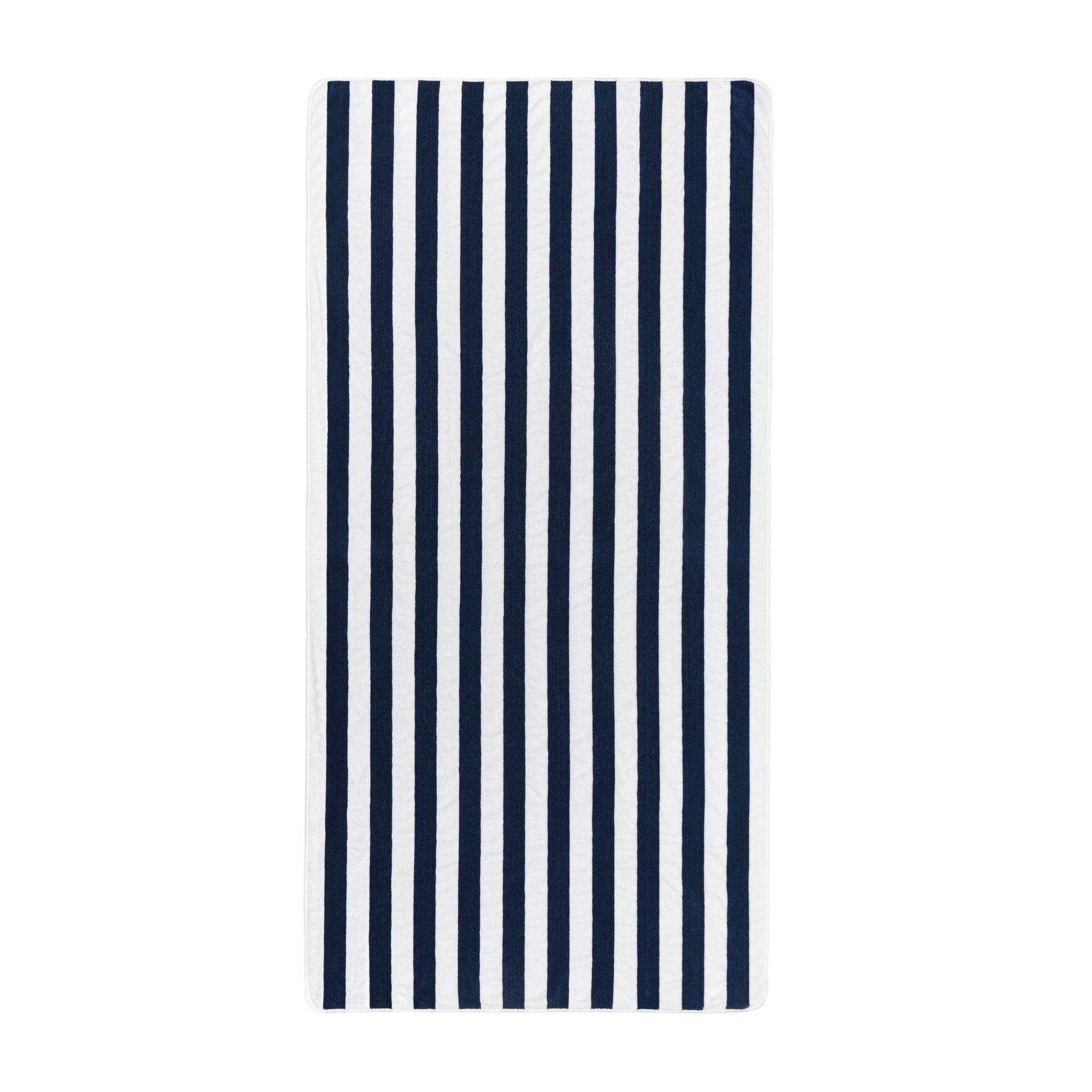 Aveiro Beach towel in striped Giza cotton, sun and chlorine resistant, pre-washed and pre-shrunk, with rounded corners and bias binding