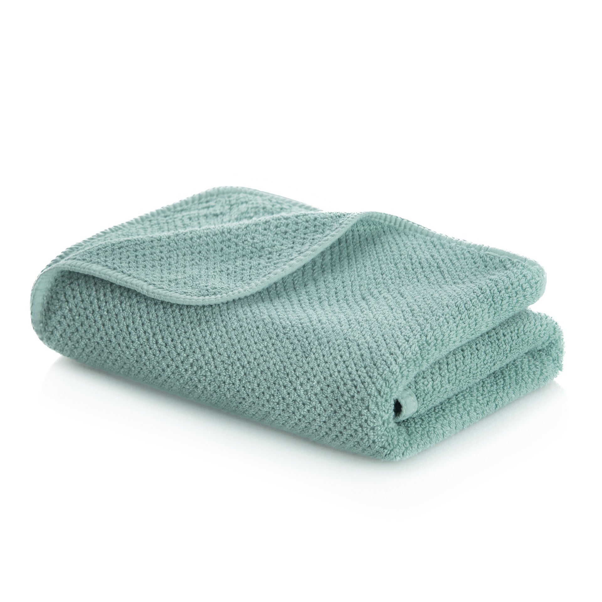Bee Waffle luxury cotton towel with honeycomb texture, made in Portugal from 100% combed cotton, pre-washed, 550 GSM, with hanger