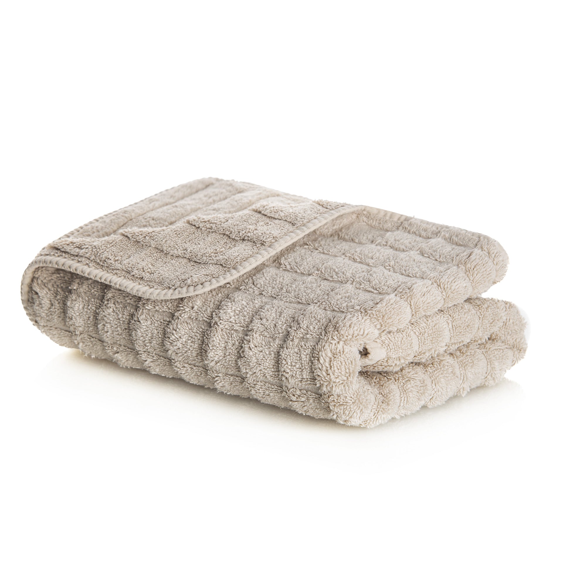 Beige Heaven towel made in Portugal from high-quality combed cotton, 750 GSM, pre-washed and pre-shrunk, colorfast, with rounded corners and hanger