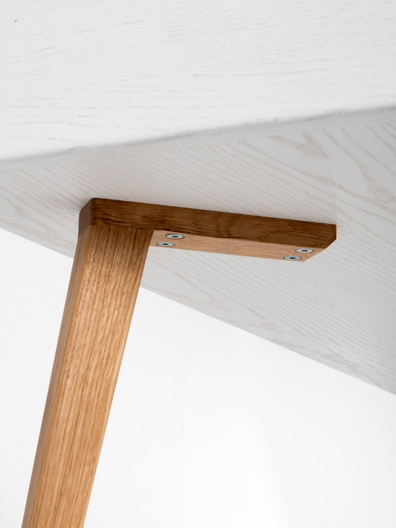 HEIM 3 WHITE oak office desk with white-toned finish, three drawers, customizable fronts, and hardwax oil protection