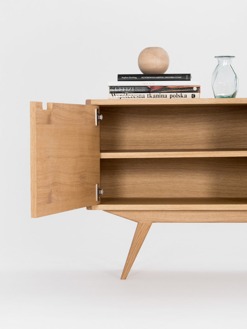 HEIM 5 sideboard with drawers, customizable fronts, in oak veneer, minimalist design
