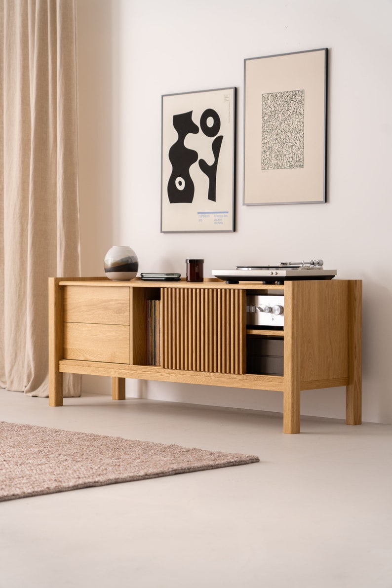 JAMM Low 160 | Oak Media Cabinet - Luxury Furniture by Cozie