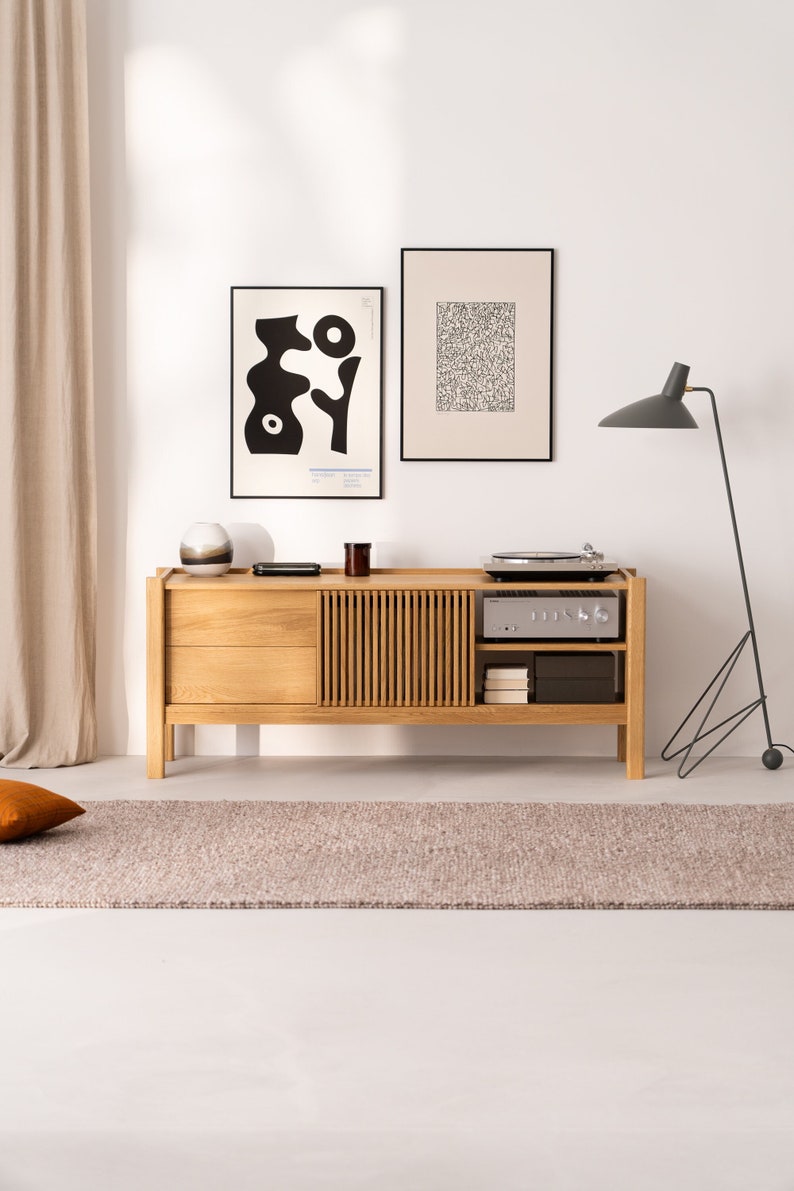 JAMM Low 160 | Oak Media Cabinet - Luxury Furniture by Cozie