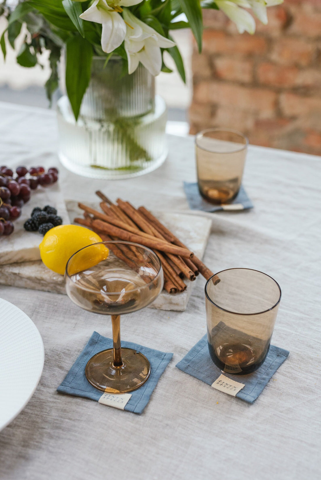 Linen Coasters - Luxury Kitchen and Dining by Cozie