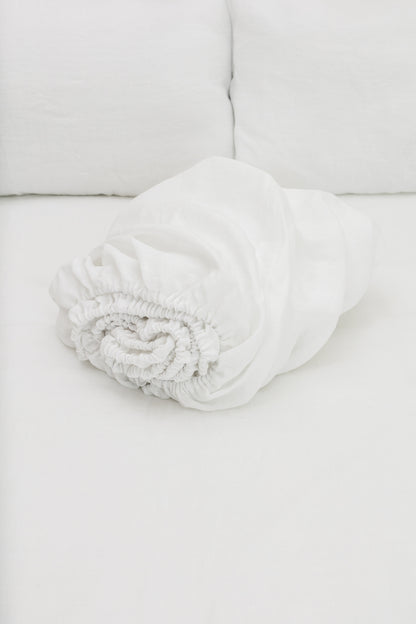 Linen Fitted Sheet - Luxury Bedding by Cozie