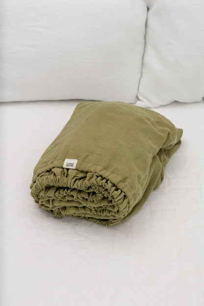 Linen Fitted Sheet - Luxury Bedding by Cozie