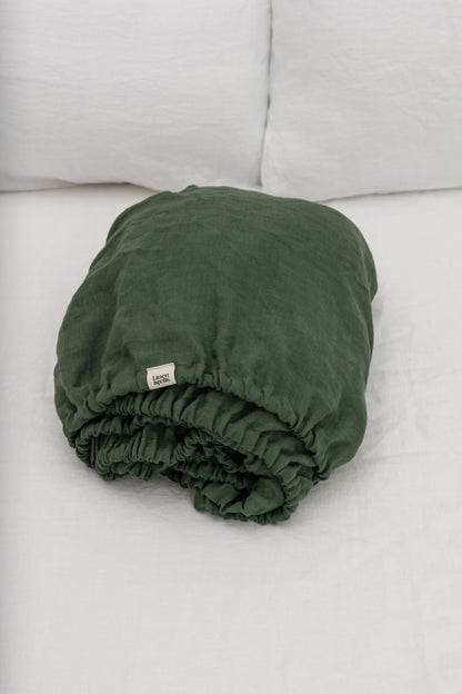 Linen Fitted Sheet - Luxury Bedding by Cozie