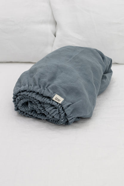 Linen Fitted Sheet - Luxury Bedding by Cozie