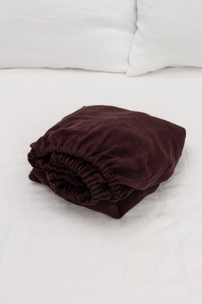 Linen Fitted Sheet - Luxury Bedding by Cozie