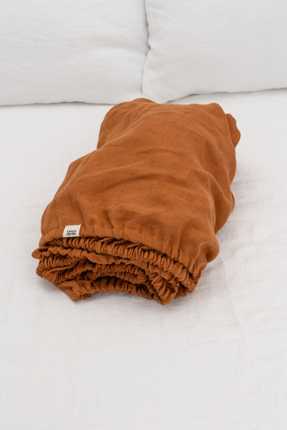 Linen Fitted Sheet - Luxury Bedding by Cozie