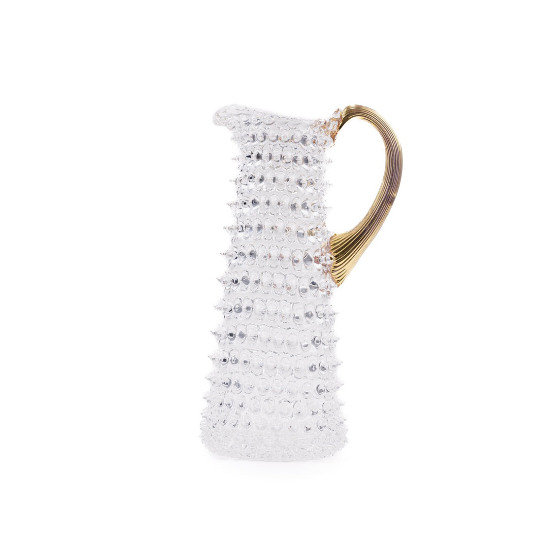 Gold Eiffel Hobnail 1L Jug - Luxury Glassware by Cozie