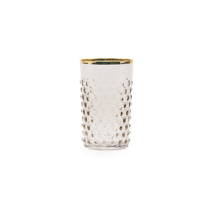 Gold Hobnail Glass - Luxury Glassware by Cozie