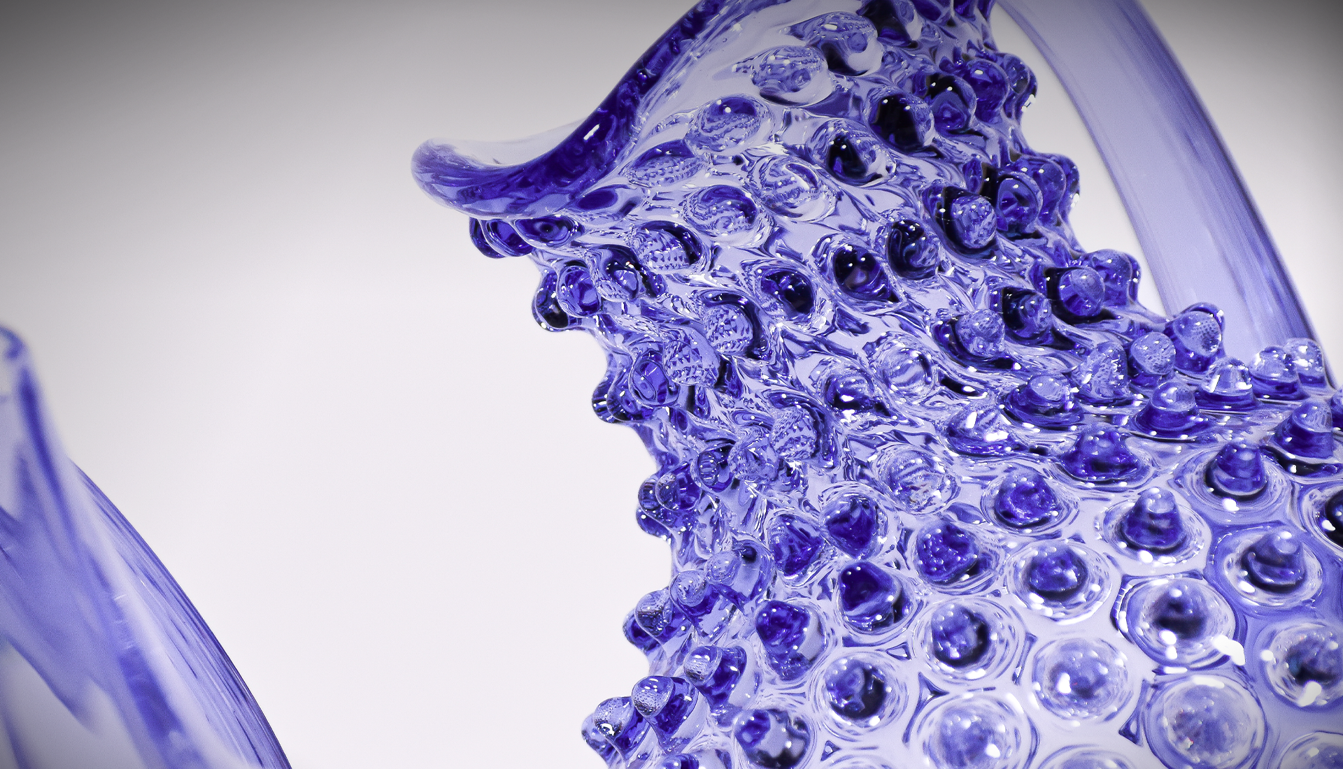 Purple hobnail crystal jug from the Paris collection by Anna von Lipa – available at COZIE