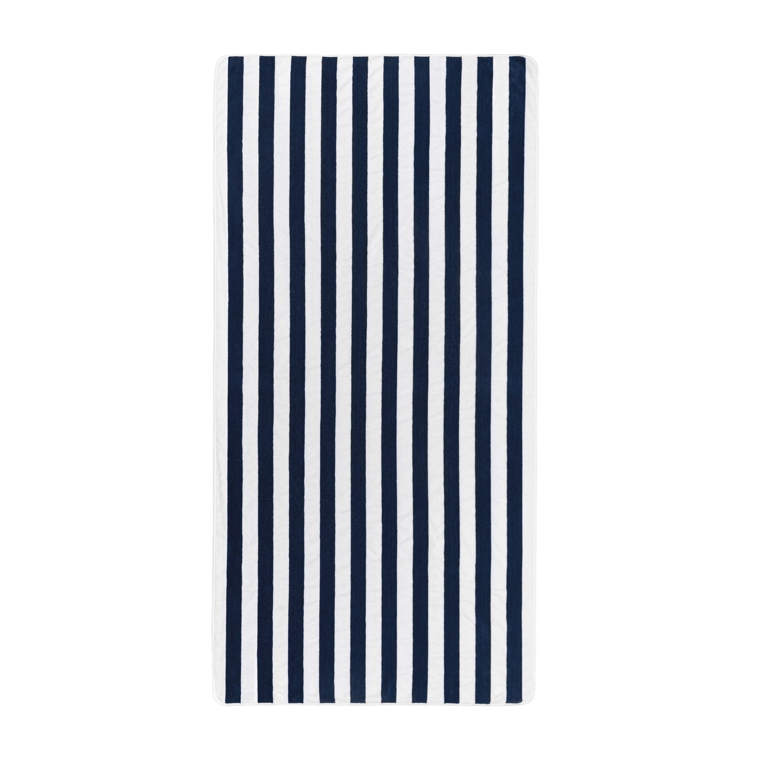 Aveiro Beach towel in striped Giza cotton, sun and chlorine resistant, pre-washed and pre-shrunk, with rounded corners and bias binding