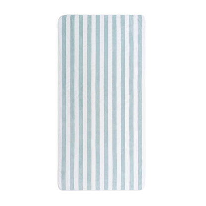 Aveiro Beach towel in striped Giza cotton, sun and chlorine resistant, pre-washed and pre-shrunk, with rounded corners and bias binding