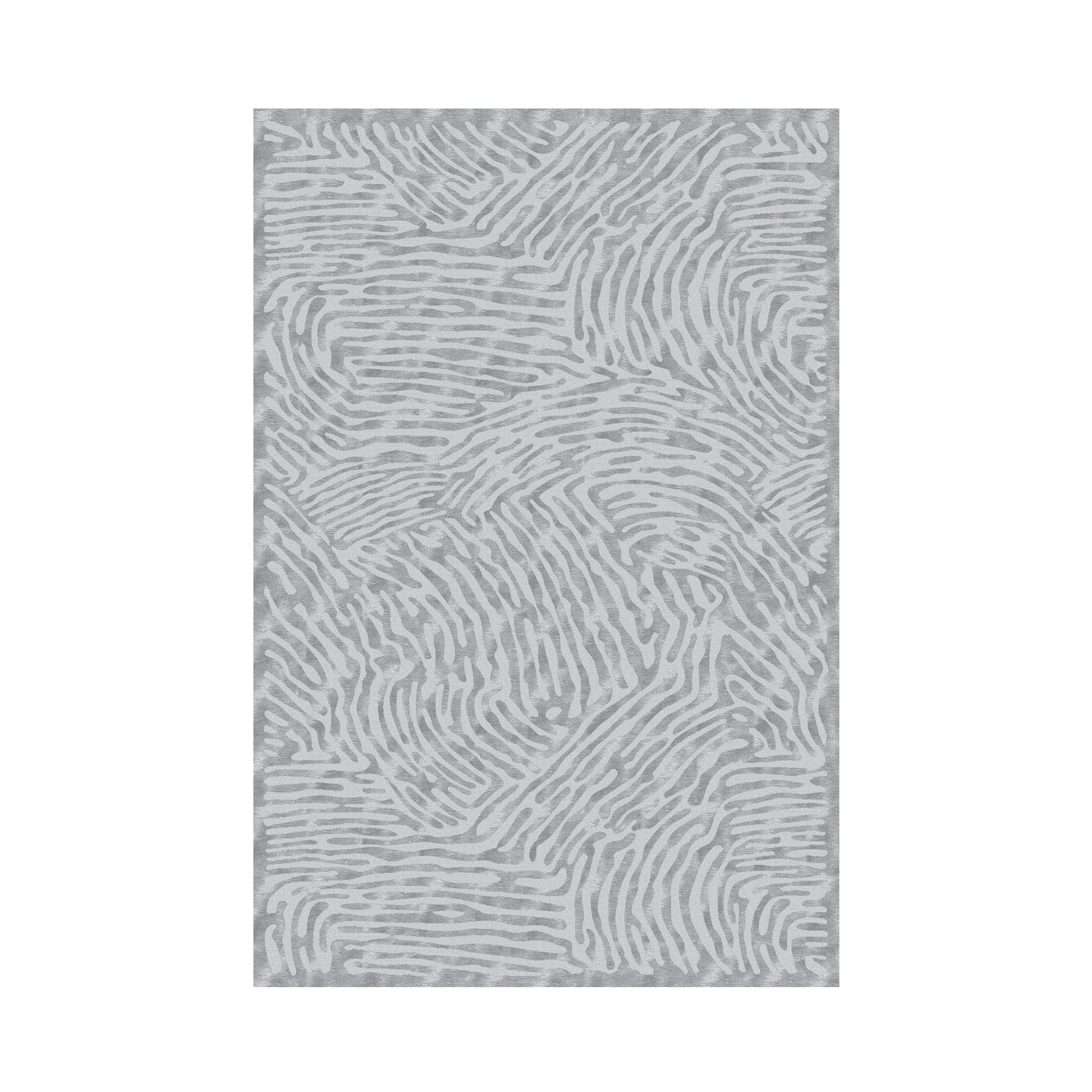 Creta area rug made from 100% Tencel, with soft, plush striated texture in a neutral tone and anti-slip backing for refined comfort