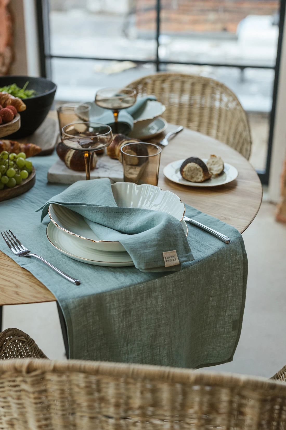 Linen Table Runner - Luxury Kitchen and Dining by Cozie