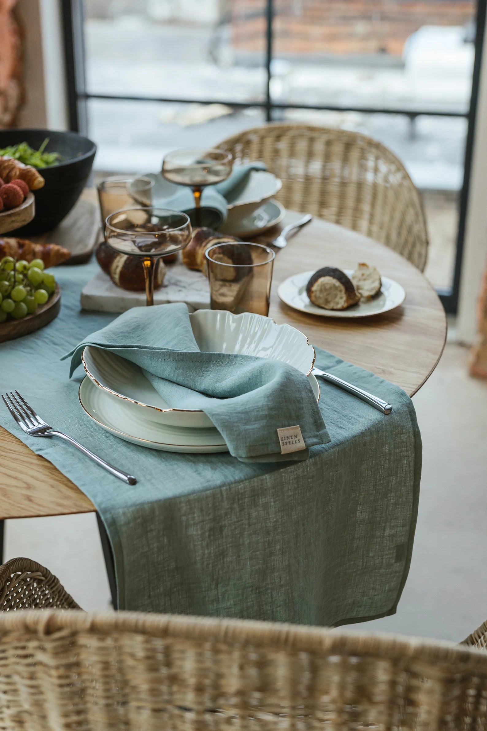 Linen Table Runner - Luxury Kitchen and Dining by Cozie