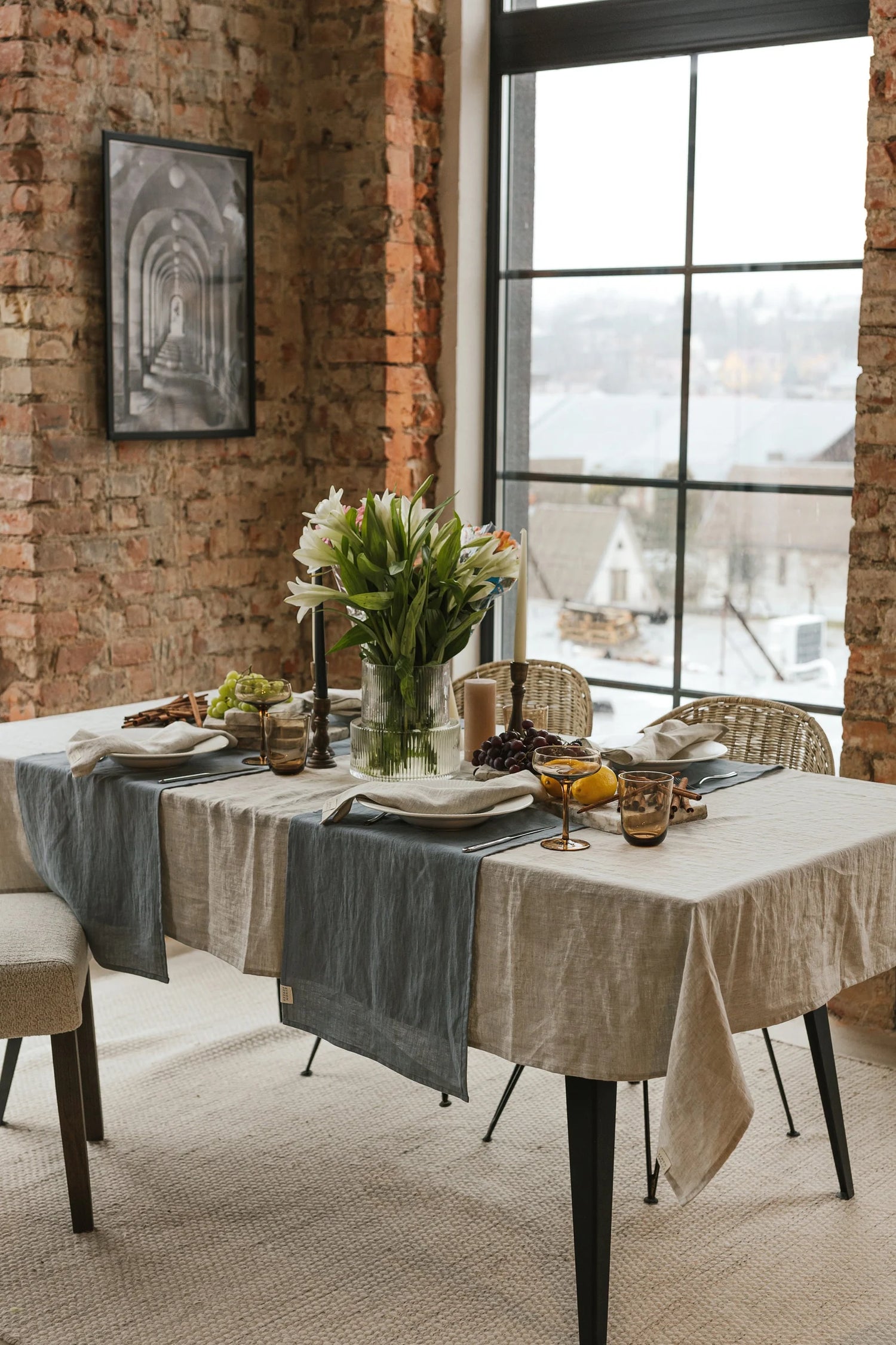 Linen Table Runner - Luxury Kitchen and Dining by Cozie