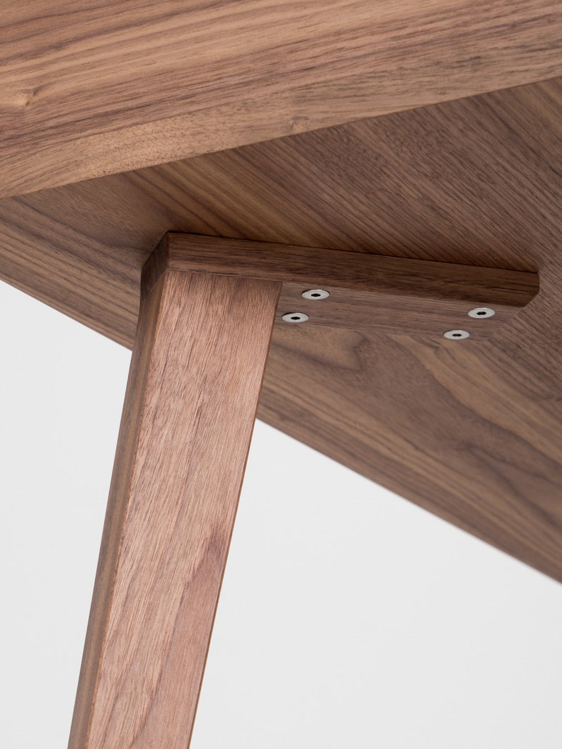 KUUB 3 desk with three drawers, walnut veneer, customizable fronts, and hardwax oil finish