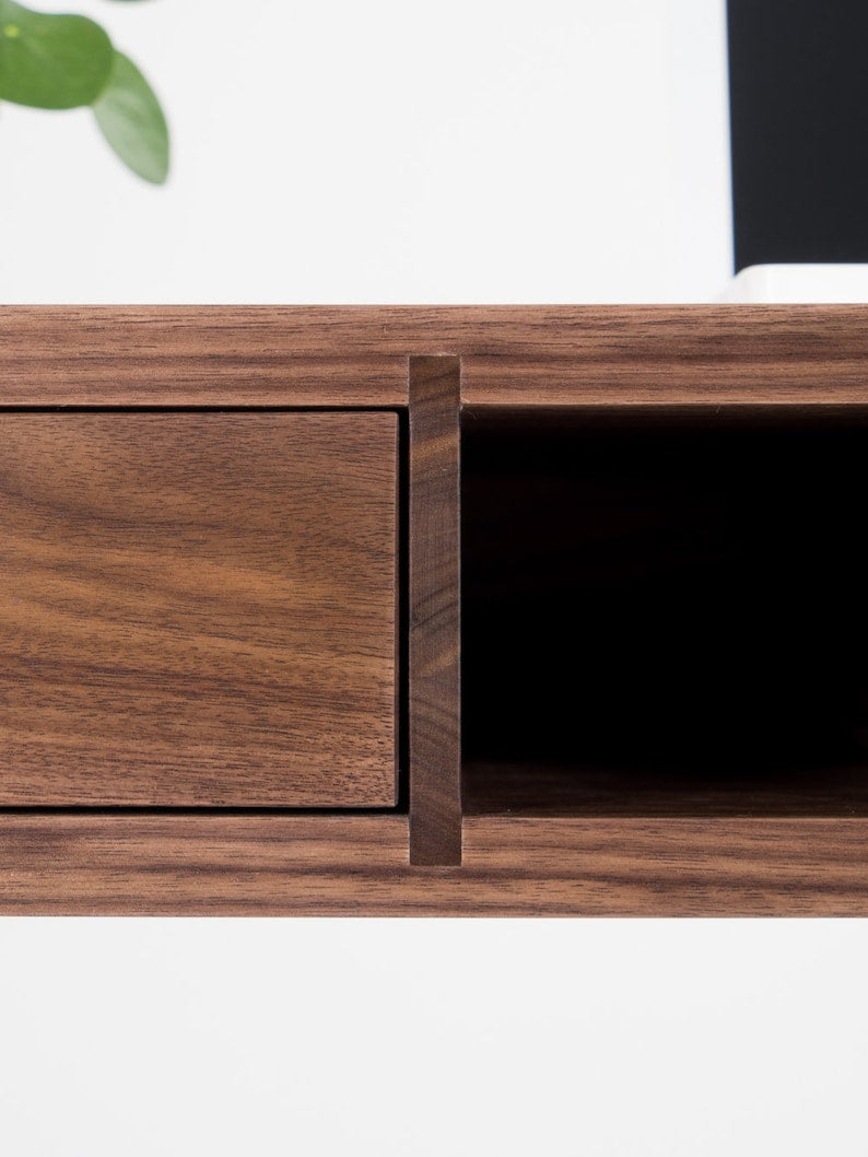 HEIM 2 Recess | Walnut Office Desk - Luxury Furniture by Cozie