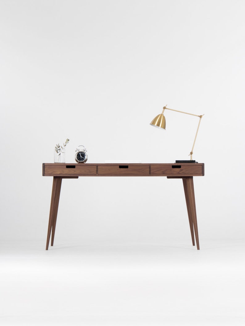 HEIM 3 Extended | Walnut Office Desk - Luxury Furniture by Cozie