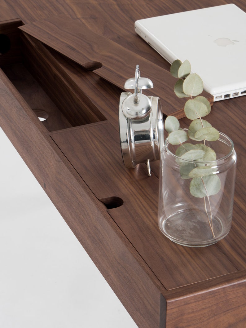 HEIM 3 Extended | Walnut Office Desk - Luxury Furniture by Cozie