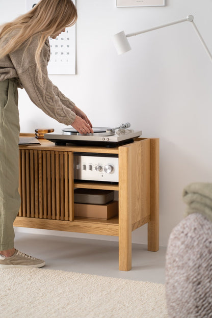 JAMM Low 111 | Oak Media Cabinet - Luxury Furniture by Cozie 