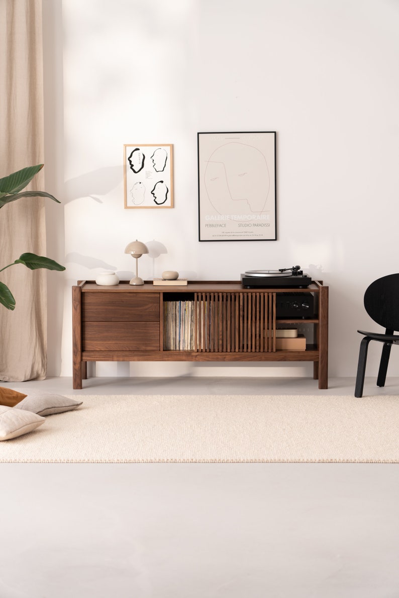 JAMM Low 160 | Walnut Media Cabinet - Luxury Furniture by Cozie 