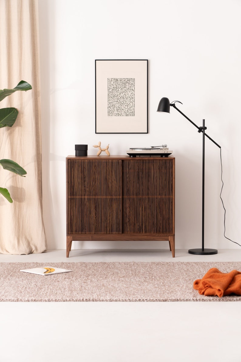 TONN High 101 | Walnut Media Cabinet - Luxury Furniture by Cozie 