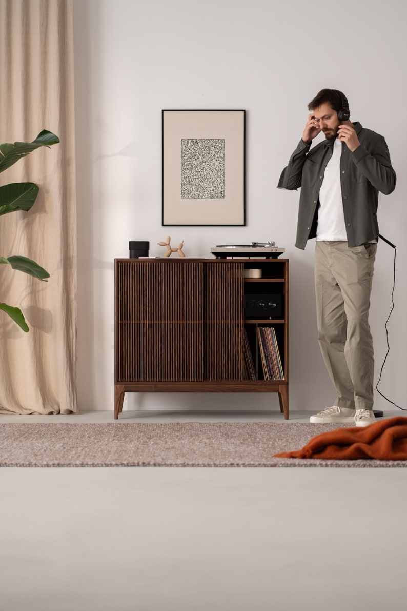 TONN High 101 | Walnut Media Cabinet - Luxury Furniture by Cozie 