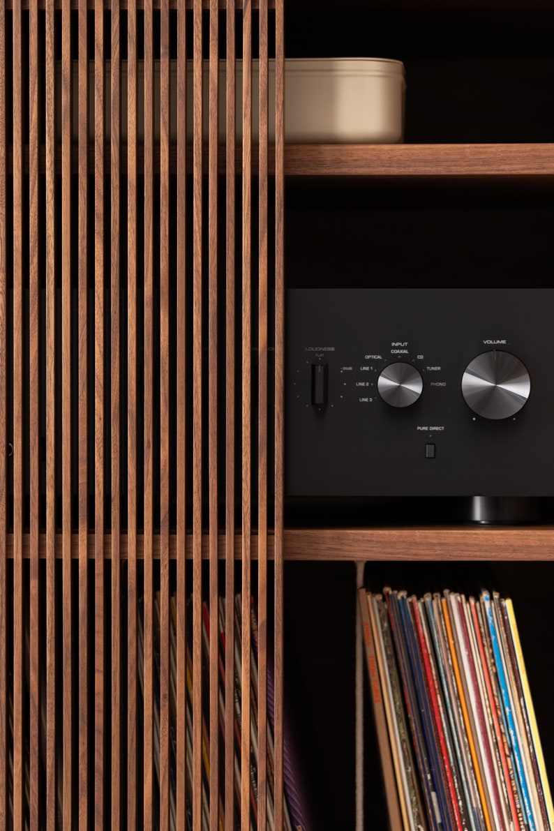 TONN High 101 | Walnut Media Cabinet - Luxury Furniture by Cozie 