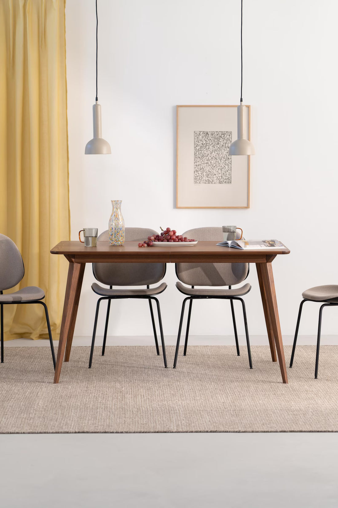 YRKE 135 Extended | Walnut Dining Table - Luxury Furniture by Cozie