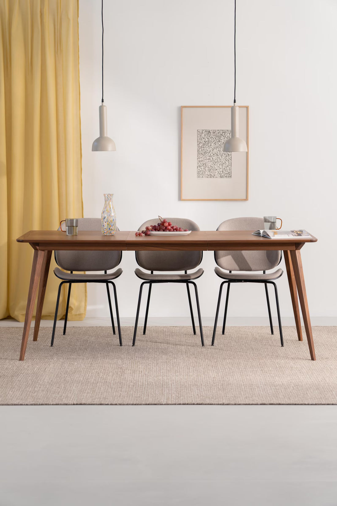 YRKE 135 Extended | Walnut Dining Table - Luxury Furniture by Cozie